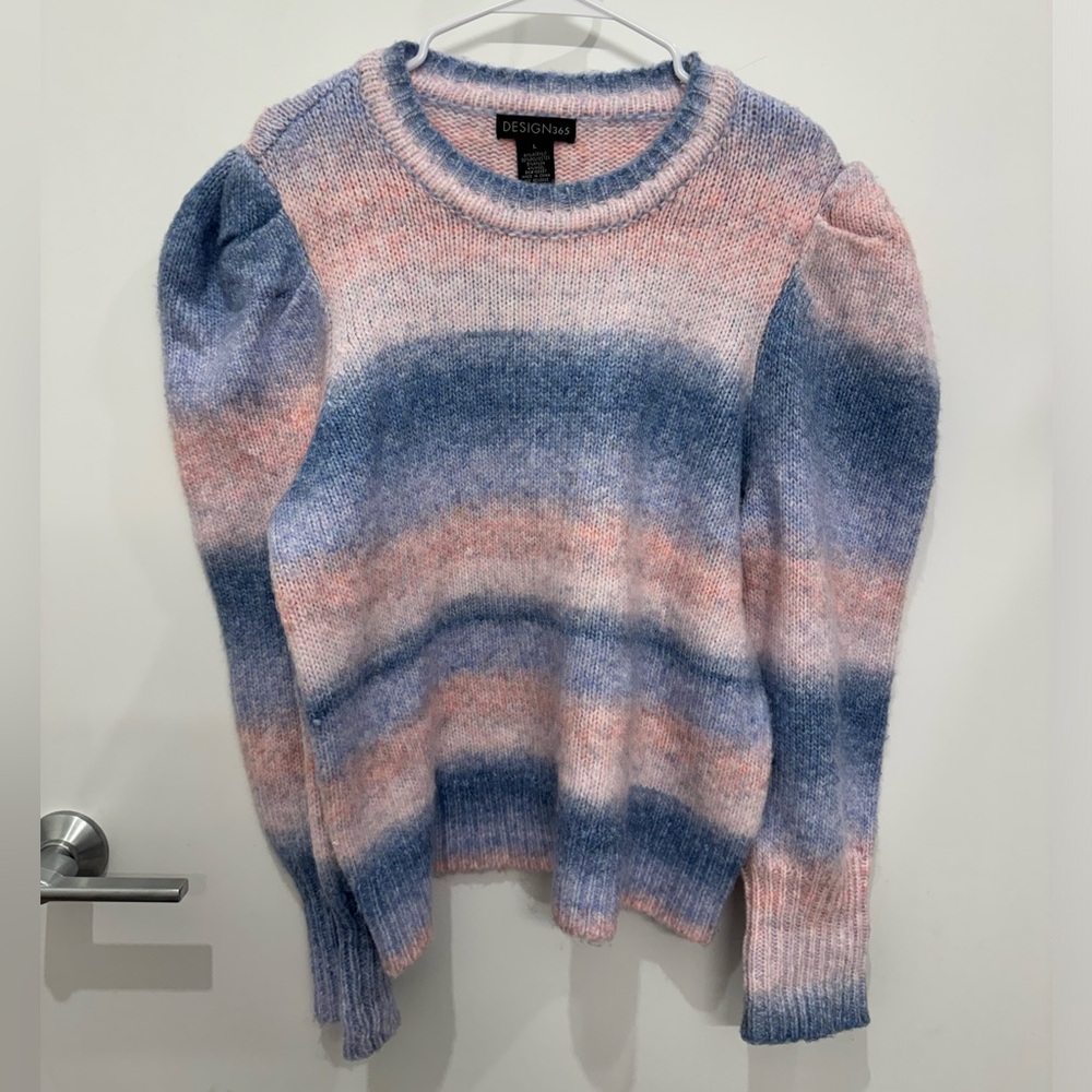 DESIGN365 PUFF SLEEVE SWEATER